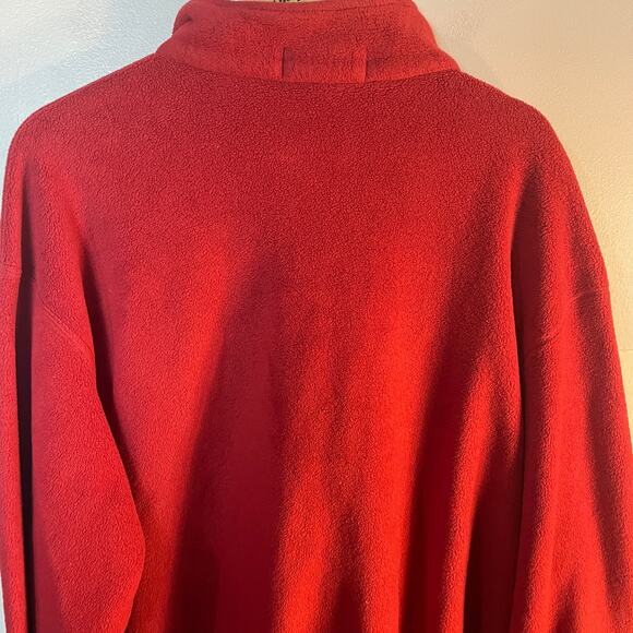 VTG Polo Sport Ralph Lauren SZ XL Red Fleece Quarter Zip Drawstring Hem Pullover - Picture 15 of 16